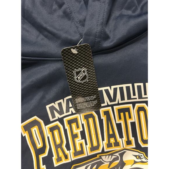 Nashville Predators NHL Hoodie Sweatshirt Blue Mens Small XL Boys - Picture 3 of 5